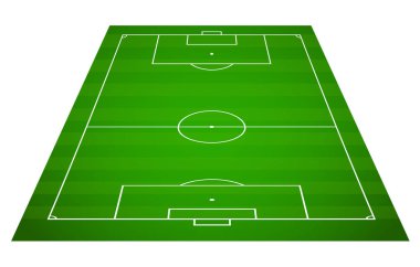 Yeşil çim alan arka plan. Vektör futbol - futbol sahası