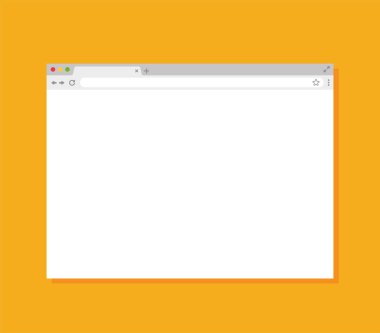 Tarayıcı penceresi. Düz stil - hisse senedi vektör.