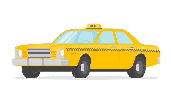 Gele Taxi Auto Voorraad Vector — Stockvector