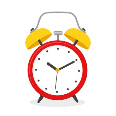 Çalar saat, uyandırma simgesi. Düz stil - hisse senedi vektör.