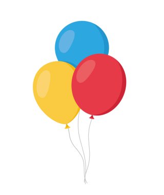 Beyaz zemin üzerine - hisse senedi vektör ayarlamak balon izole karikatür düz stil içinde.