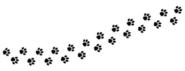 Paw Print. Flat style - stock vector. clipart