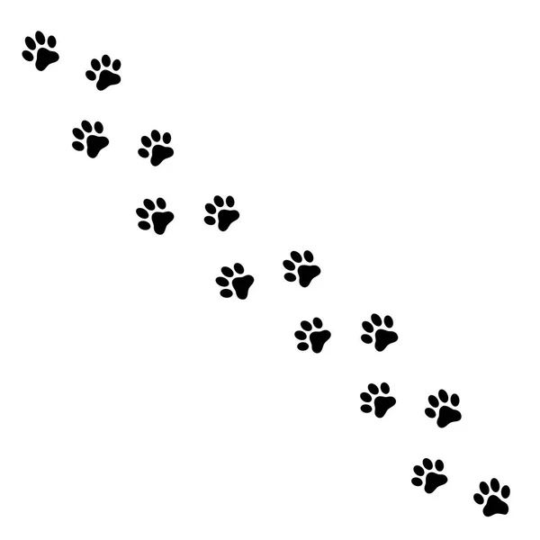 Paw Print Flat Style Stock Vector — Stock Vector