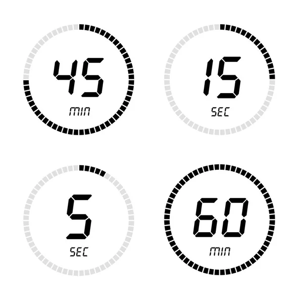 Temporizador Contador Reloj Cuenta Atrás Establecer Temporizador Digital Icono Vectores — Archivo Imágenes Vectoriales