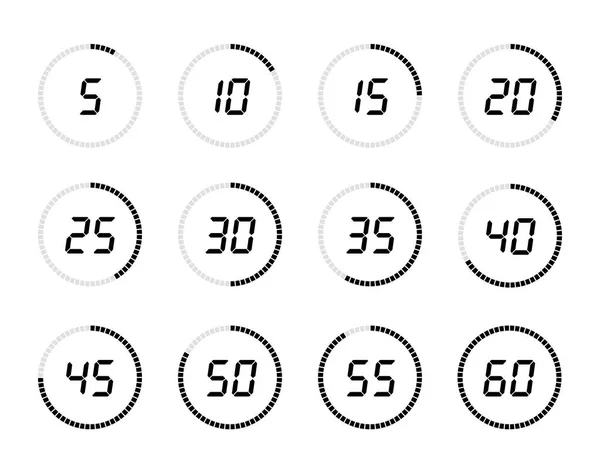 Temporizador Contador Reloj Cuenta Atrás Establecer Temporizador Digital Icono Vectores — Archivo Imágenes Vectoriales