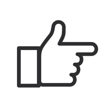 El işaretçisi simgesi. Düz stil - stok vektörü.