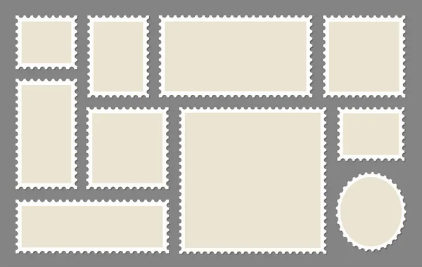 空白邮票框架设置 - 库存矢量. — 图库矢量图片