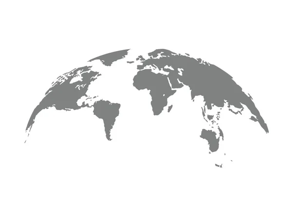 Mapa del mundo Globo aislado sobre fondo blanco - vector de stock . — Vector de stock