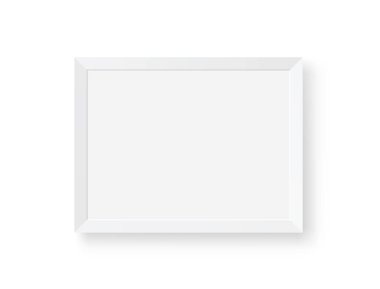 Beyaz gerçekçi çerçeve - hisse senedi vektörü.