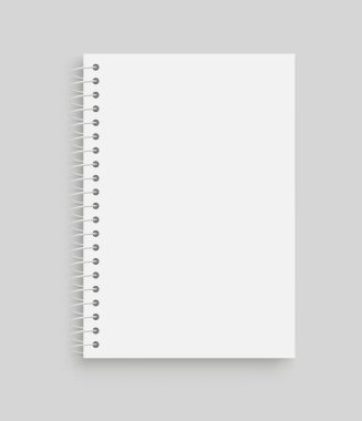 Gerçekçi vektör Notebook. Ön görünüm. -stok vektör.
