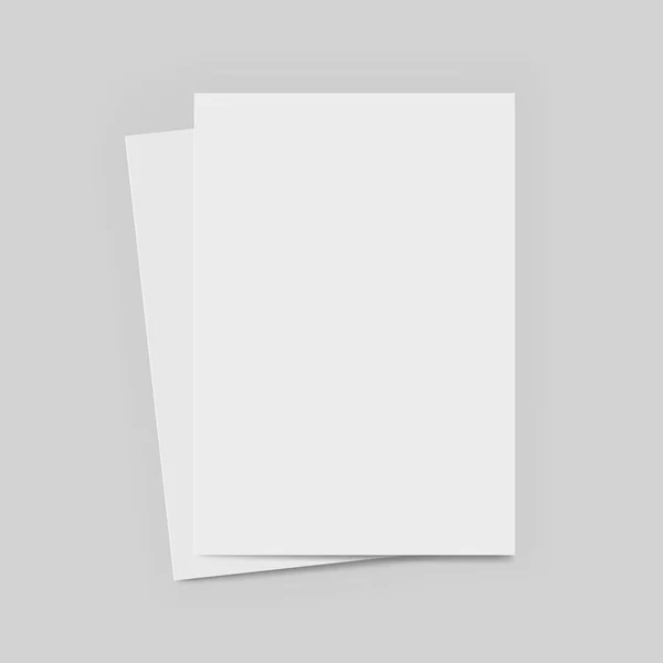 Carta formato A4 vettoriale con ombre - vettore stock . — Vettoriale Stock