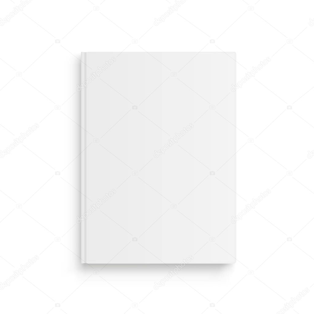 Realistic vector mockup book, magazine or notebook. Front view. 