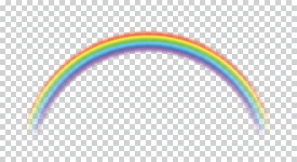 Regenbogensymbol realistisch. Perfektes Symbol isoliert auf transparentem Bac — Stockvektor