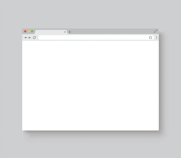 La fenêtre du navigateur. Modèle de navigateur Web avec ombre - vecteur de stock . — Image vectorielle