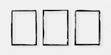 İzole arka planda gölgesi olan Grunge çerçevesi - stok vektörü.