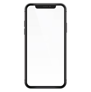Siyah gerçekçi akıllı telefon - stok vektör.