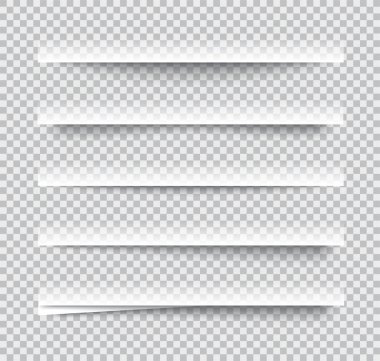 Damalı backgrou üzerinde şeffaf gerçekçi kağıt gölge efektleri