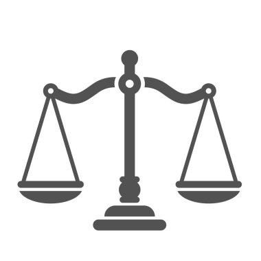 Terazi. Terazi simgesi. Düz stil - stok vektörü.