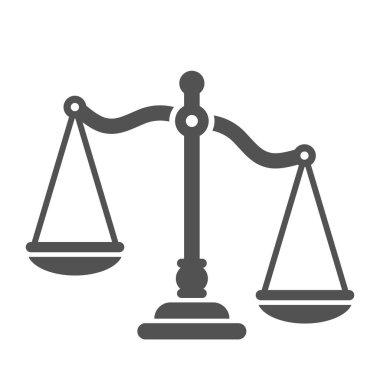 Terazi. Terazi simgesi. Düz stil - stok vektörü.