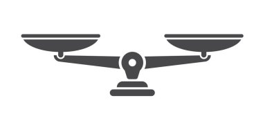 Terazi. Terazi simgesi. Düz stil - stok vektörü.