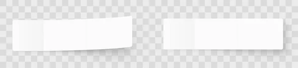 ピークティックノートモックアップ グレーの背景に隔離された影を持つポストステッカー 影と紙粘着テープ ベクトル紙接着テープ 長方形の空のオフィスブランクス 株式ベクトル — ストックベクタ