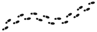 Şeffaf arka planda insan ayak izleri. İnsan izleri, iz, ayakkabı, iz sürme, taban, ayakkabı izi - stok vektörü ve PNG.