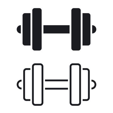 Mankafa simgesi. Eğitim ekipmanları, fitness, spor salonu, siluet kaldırma - hisse senedi vektörü.