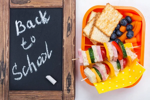 Školní oběd box — Stock fotografie