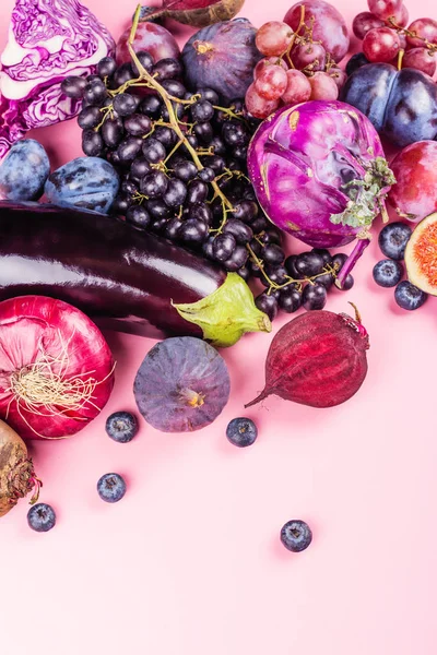 보라색 식품의 선택 — 스톡 사진