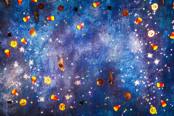 Halloween background with confetti