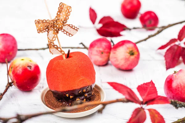 Cadılar Bayramı şeker elma tatlısı — Stok fotoğraf