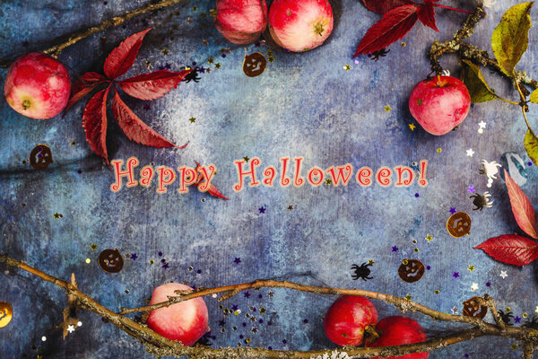 Хэллоуин фон с яблоками
