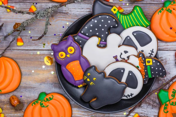 Halloween peperkoek cookies — Stockfoto