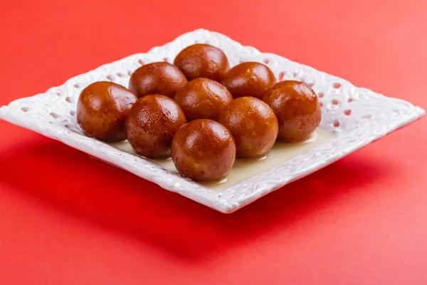 Gulab jamun - indisches süßes Gericht — Stockfoto
