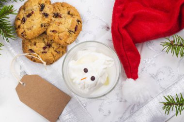 yumurta likörü ve çerezleri Noel Baba için