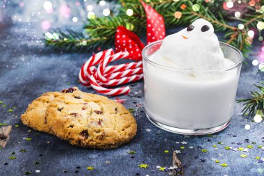 yumurta likörü ve çerezleri Noel Baba için