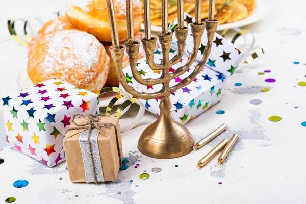 Hanukkah fundo festivo — Fotografia de Stock