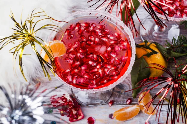 Pomegranage och mandarin martini — Stockfoto