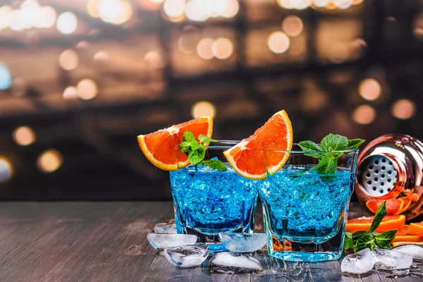 Blue lagoon cocktail — Stock Photo, Image