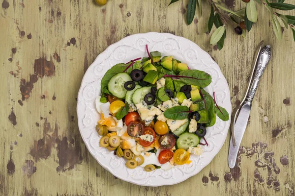 Deliciosa salada caseira de espiga — Fotografia de Stock