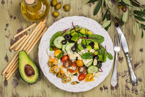 Delicious homemade cobb salad — Stock Photo, Image