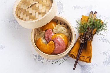 Chuseok için Songpyeon pirinç kek