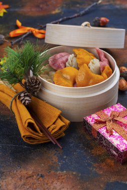 Chuseok için Songpyeon pirinç kek