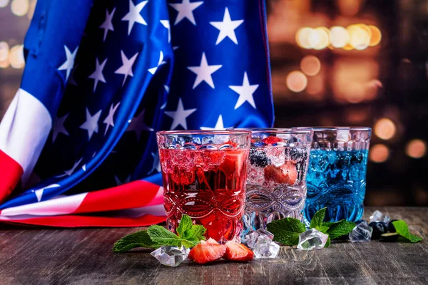 Bebidas para celebração 4 de julho — Fotografia de Stock