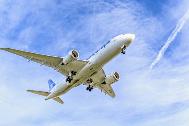 Barselona, İspanya; 1 Kasım 2023: Boeing 787 Air Europa şirketi, Josep Tarradellas Barselona-El Prat havaalanına indi.