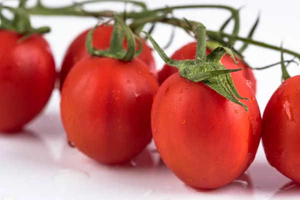 Primer Plano Tomates Mojados Enfoque Selectivo — Foto de Stock