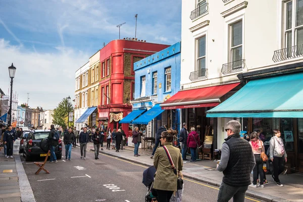 London Verenigd Koninkrijk Oktober 2018 Pepeole Slenteren Langs Portobello Road — Stockfoto