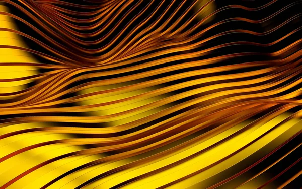 Onde striscia d'oro sfondo futuristico. rendering 3d — Foto Stock
