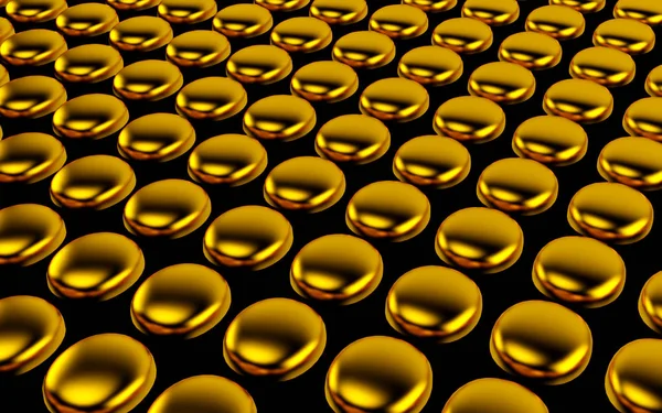 Abstrakta matris med skinande guld polygoner. 3D render — Stockfoto