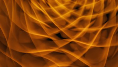 Güzel turuncu arka plan parlayan parçacıklar ve çizgiler ile alan derinliği ve bokeh. 3D resim, 3d render